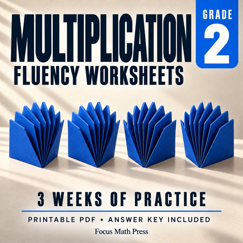 2nd Grade Multiplication Fluency Worksheets | 3 Weeks No Prep Printable Practice cover