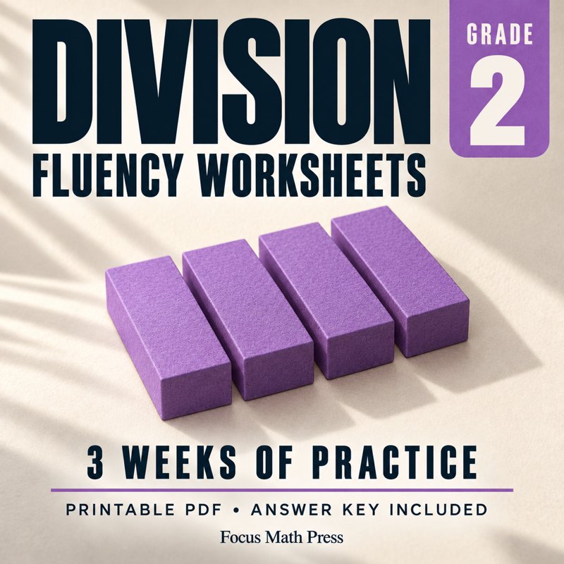 2nd Grade Division Fluency Worksheets | 3 Weeks No Prep Printable Practice cover