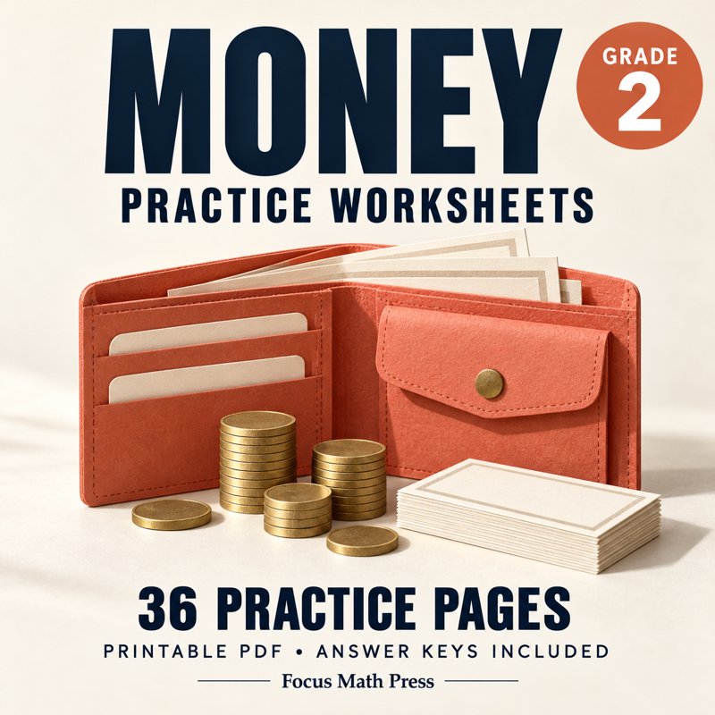 2nd Grade Money Worksheets | Answer Keys cover