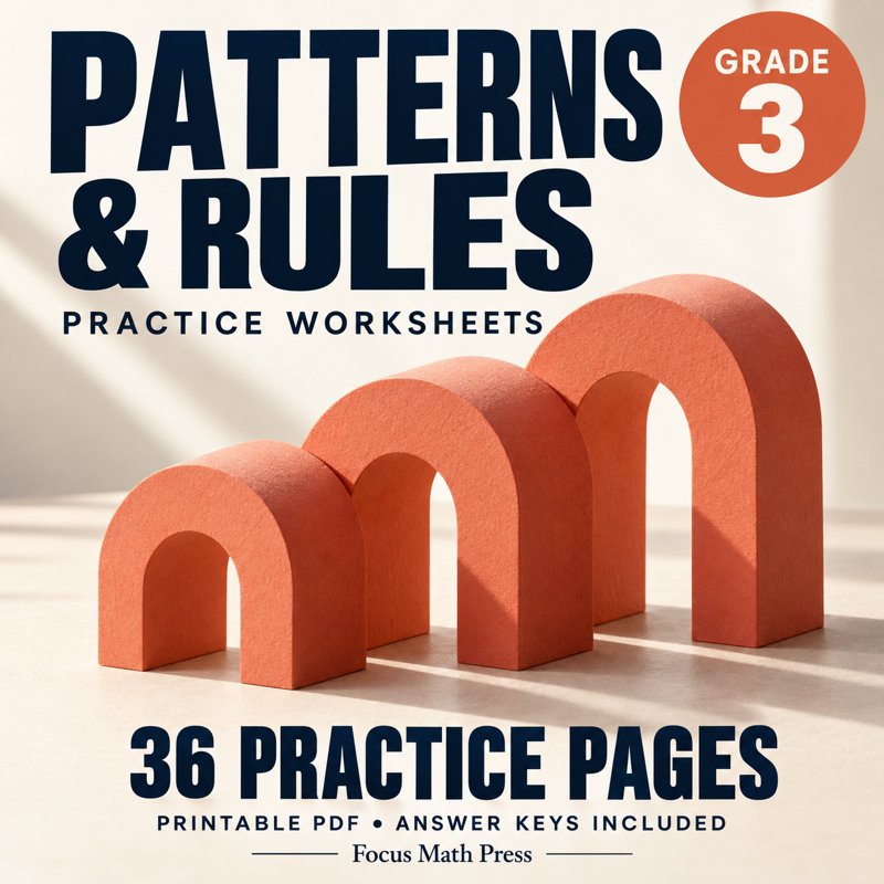 3rd Grade Patterns & Rules Worksheets | Answer Keys cover